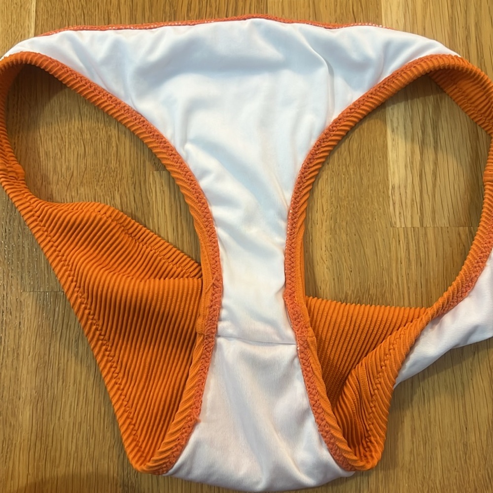 Rhythm Ribbed Orange Bikini Bottom - Picture 3 of 4